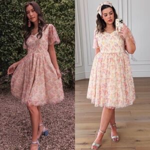 JessaKae Posh Petal Floral Dress With Sequin Detail